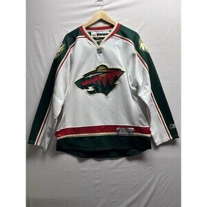 Minnesota Wild NHL Reebok Stitched White Hockey Jersey Mens Medium